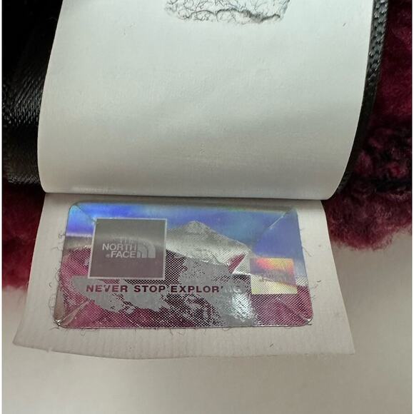 The North Face Sweatshirt Women Xtra Large Red Back Hoodie Flannel Buffalo Plaid - Picture 7 of 12